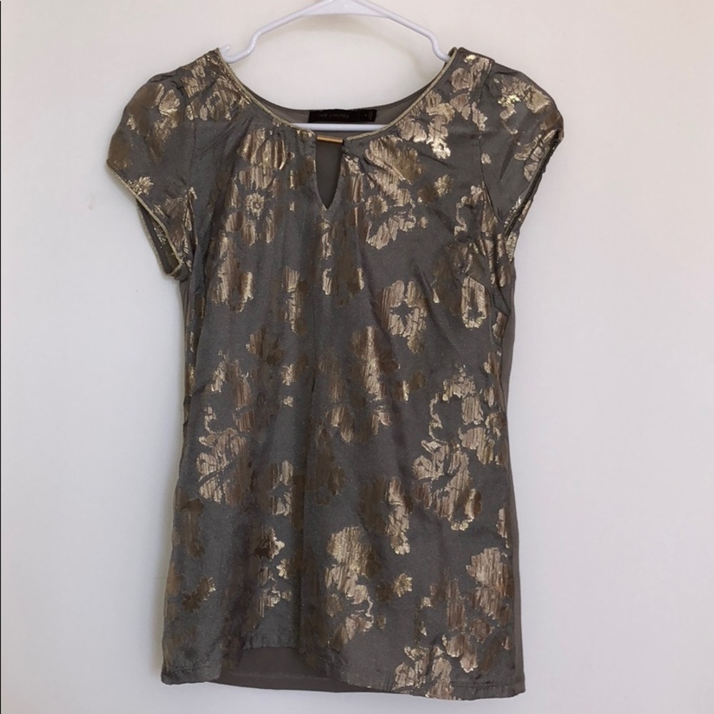 The Limited Gold Flower Short Sleeved Shirt